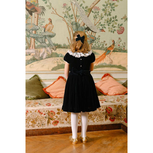 CELESTINE NAVY VELVET DRESS