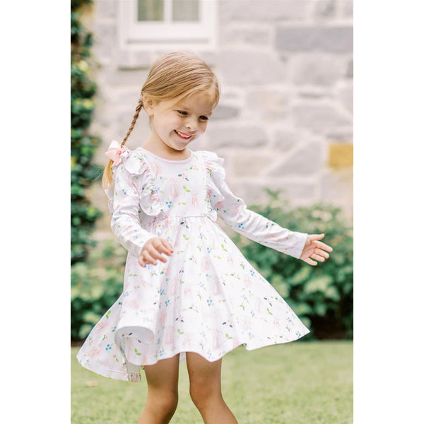 EN POINT LONG SLEEVE TWIRL DRESS