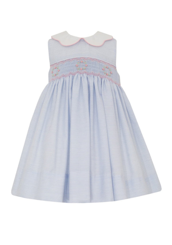 RILEY BLUE STRIPE SLEEVELESS DRESS