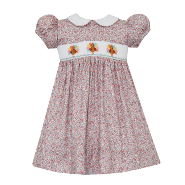 TURKEY GIRLS PINK FLORAL DRESS