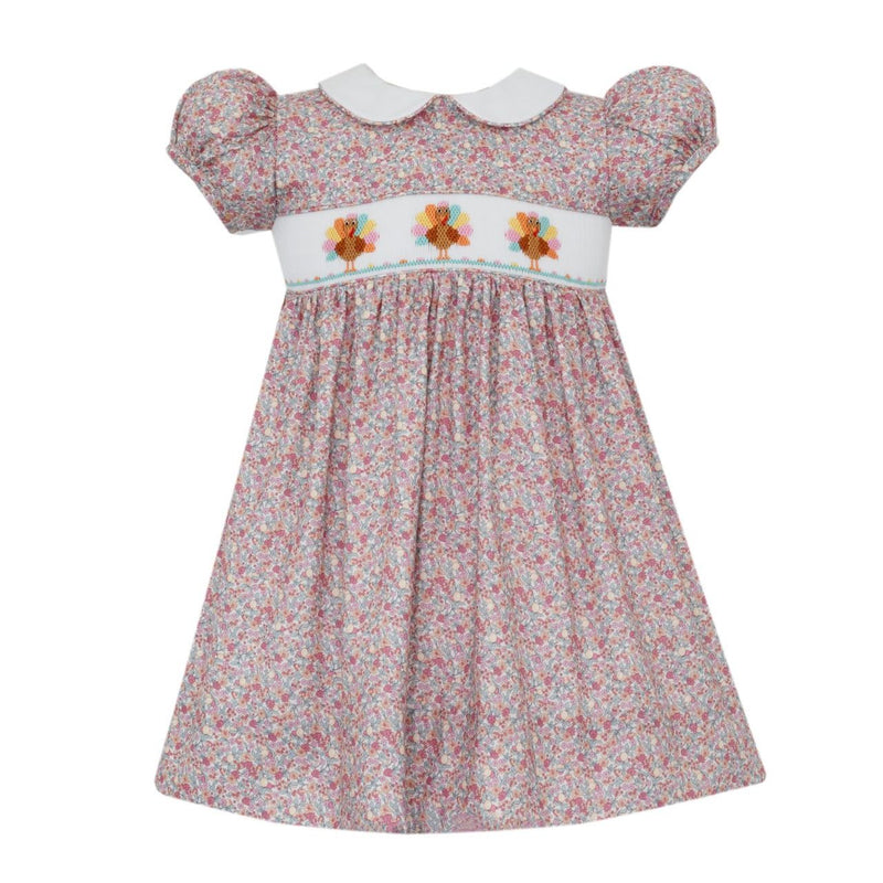 TURKEY GIRLS PINK FLORAL DRESS