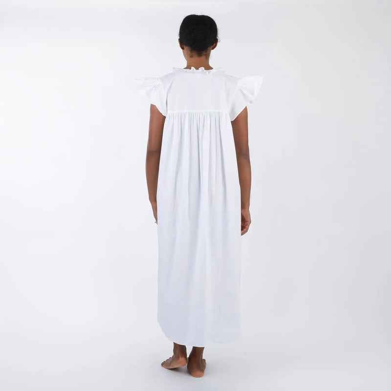 EMILY COTTON SMOCKED NIGHTGOWN