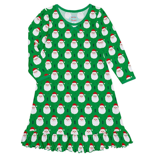 WHIRL & TWIRL LONG SLEEVE HAPPY SANTA GOWN