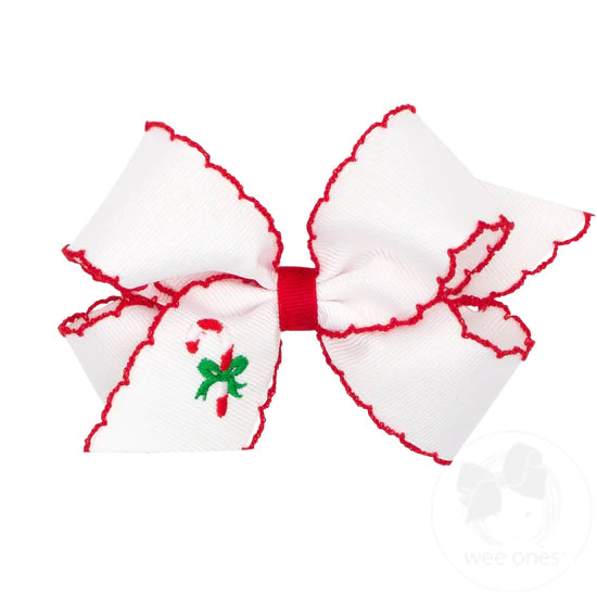 MED CANDY CANE BOW