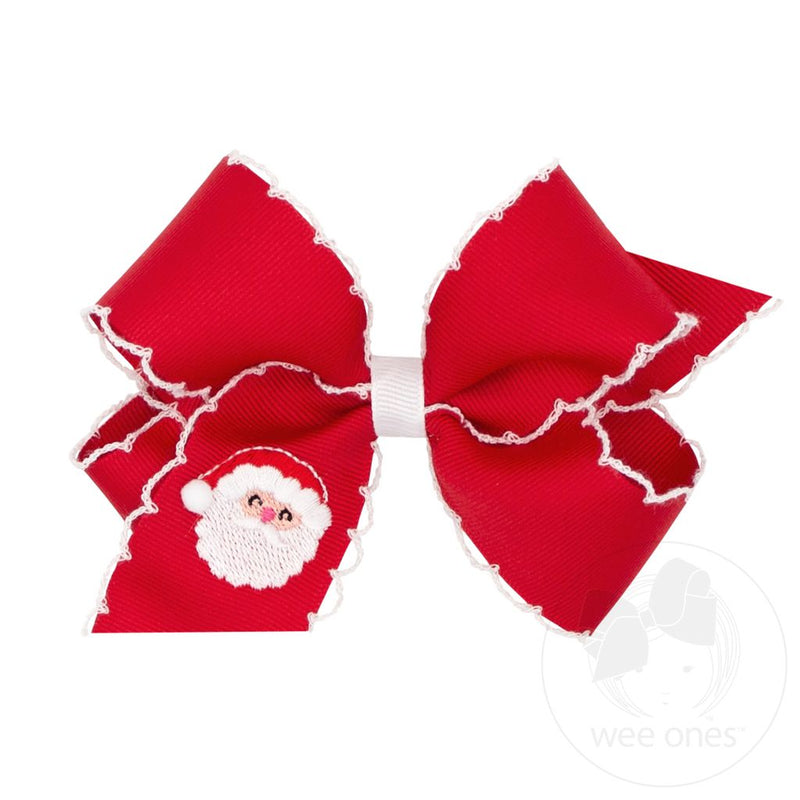 MEDIUM CHRISTMAS EMBROIDERED BOW