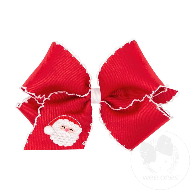 KING CHRISTMAS EMBROIDERED BOW