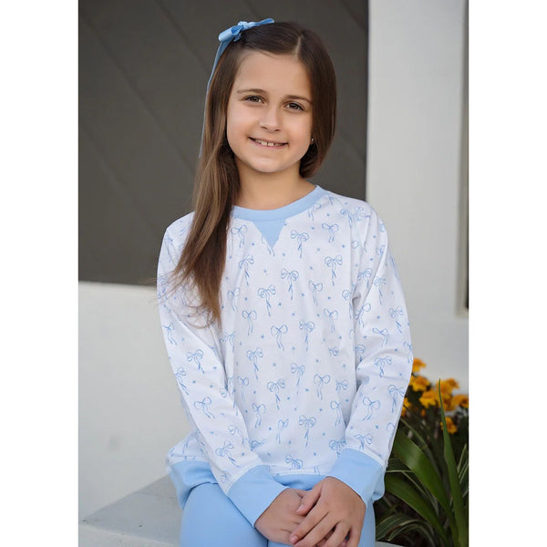 SIDNEY SWEATSHIRT - - BLUE BOWS