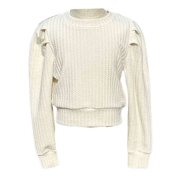 JANE SWEATSHIRT TEXTURED CREAM