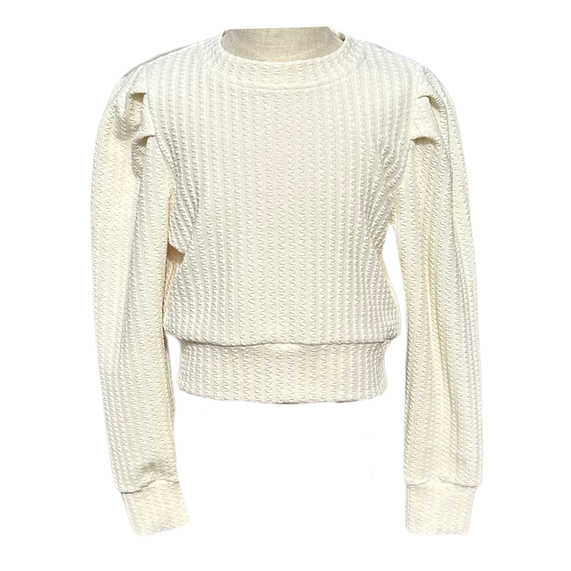 JANE SWEATSHIRT TEXTURED CREAM