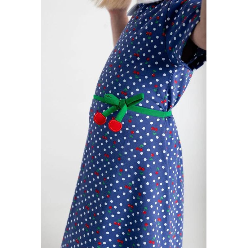 POLKA DOT CHERRY PRINTED DRESS