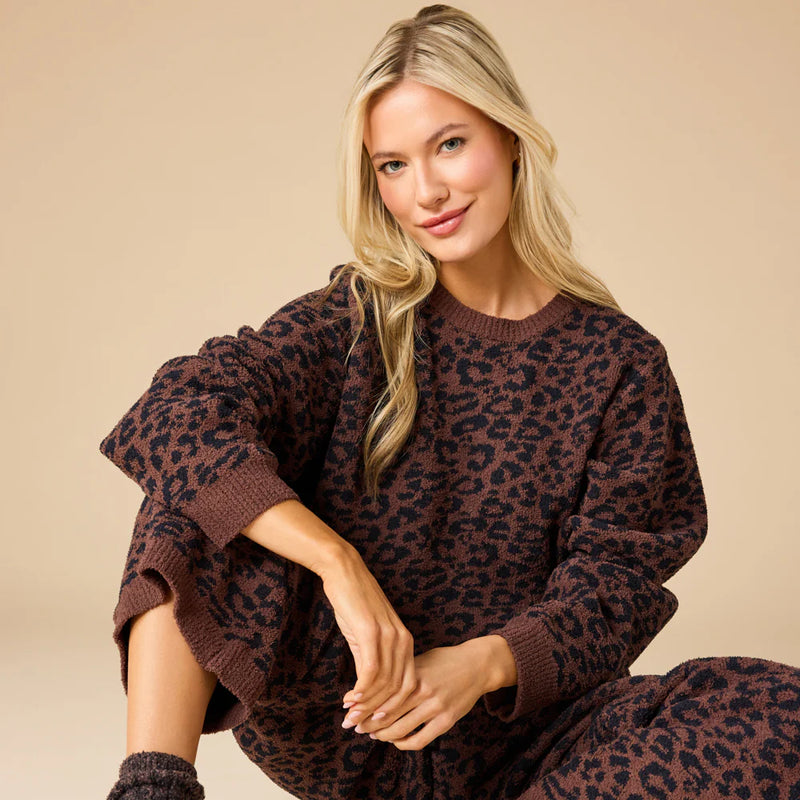 LEOPARD PRINT MARSHMALLOW LOUNGE SET