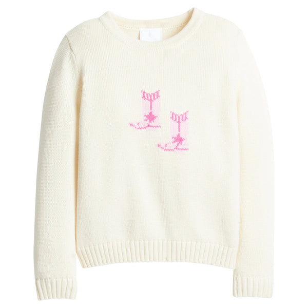 PINK COWBOY BOOTS SWEATER