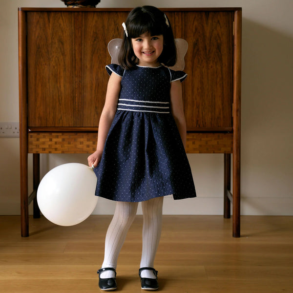DOT DAMASK DRESS