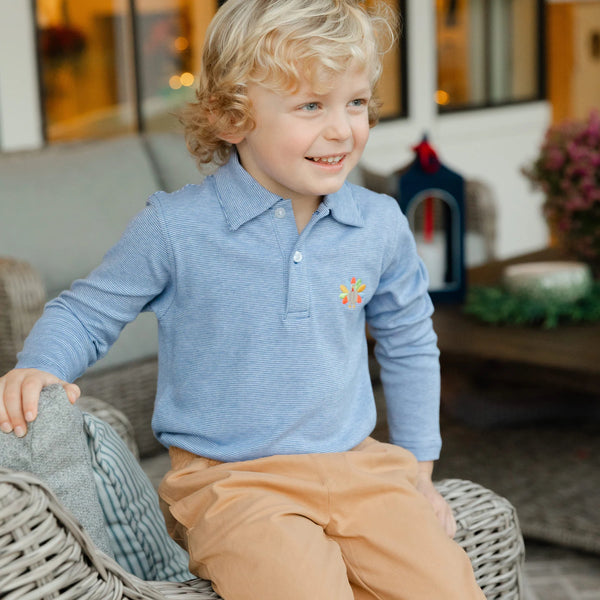 ROYAL STRIPE POLO WITH TURKEY