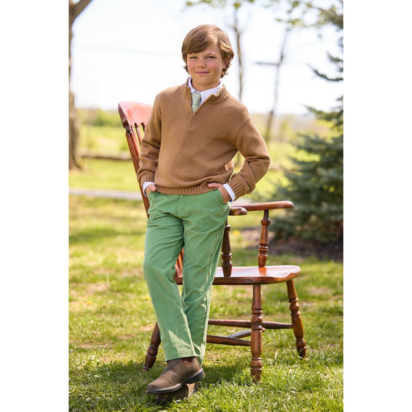 1/4 ZIP SWEATER CHESTNUT