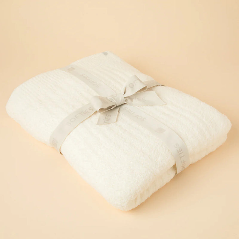 SOLID RIB MARSHMALLOW BLANKET