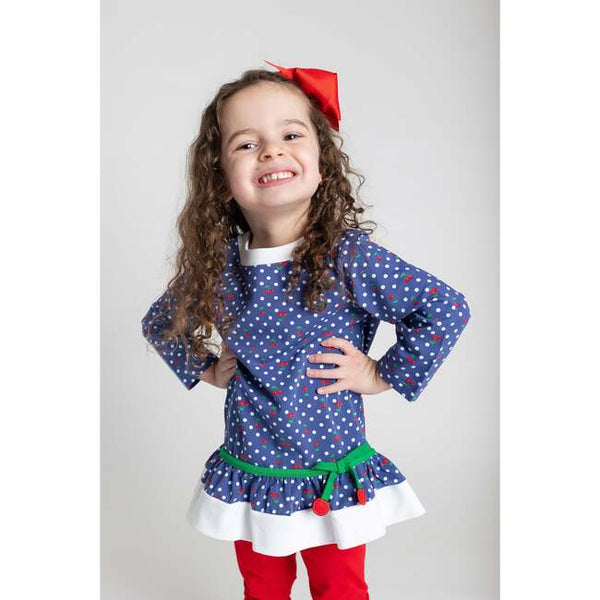 POLKA DOT CHERRY TUNIC SET