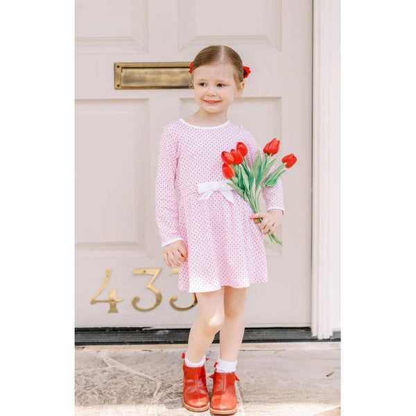 RED DOT WAIST DRESS