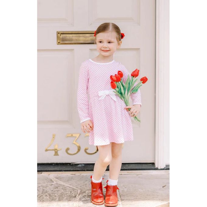 RED DOT WAIST DRESS