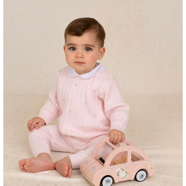 GIRLS PETER PAN CABLE KNIT SET