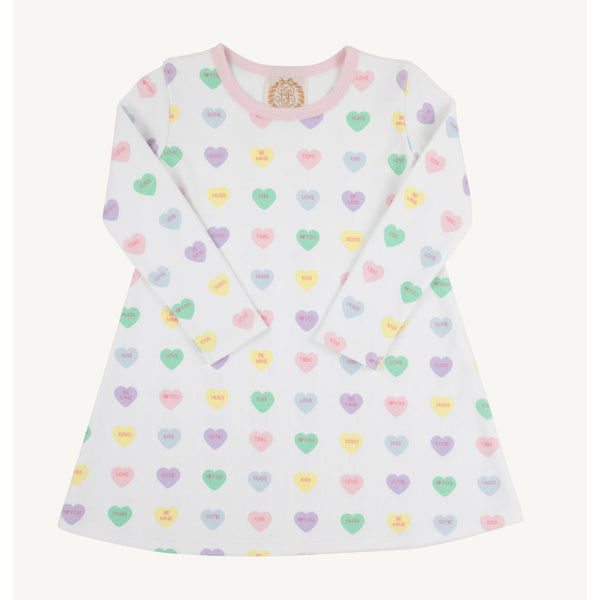 LONG SLEEVE POLLY PLAY DRESS - WE HEART YOU