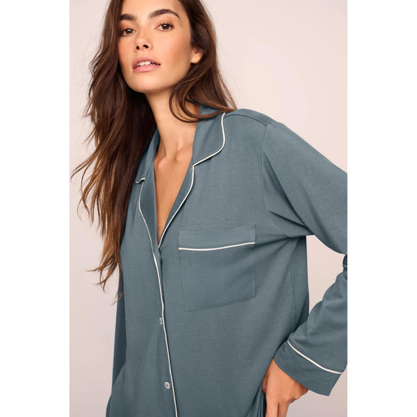 GISELE LONG PJ STONE BLUE/IVORY