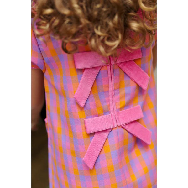 BETTS BOW DRESS AUTUMN PUNCH PLAID
