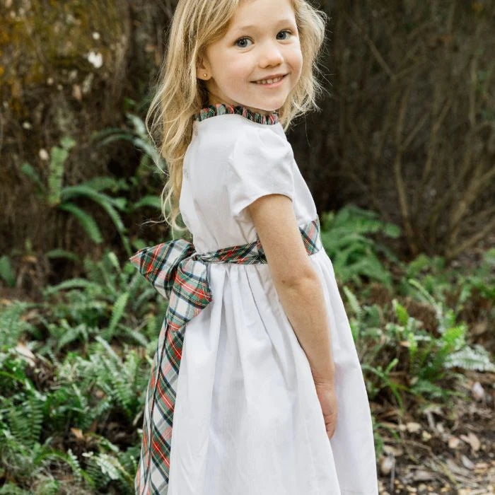 EVERGREEN WITH WHITE CORD DRESS - sizes 4T-6X