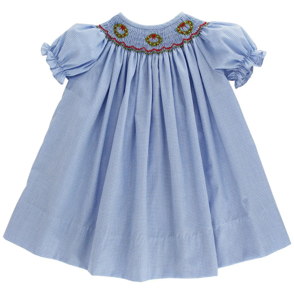 WREATH ON BLUE CHECK BISHOP