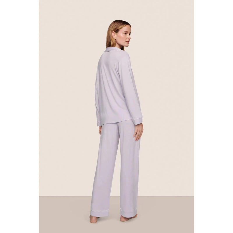 GISELE LONG PJ SET - THISTLE/IVORY