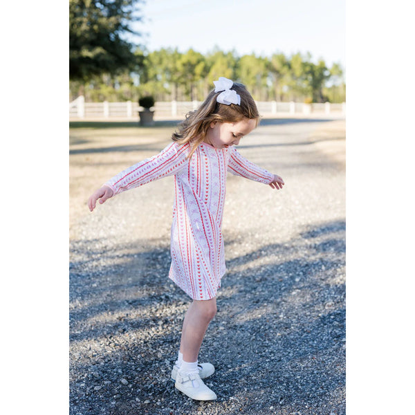 PLAY DRESS SCALLOPS AND HEARTS