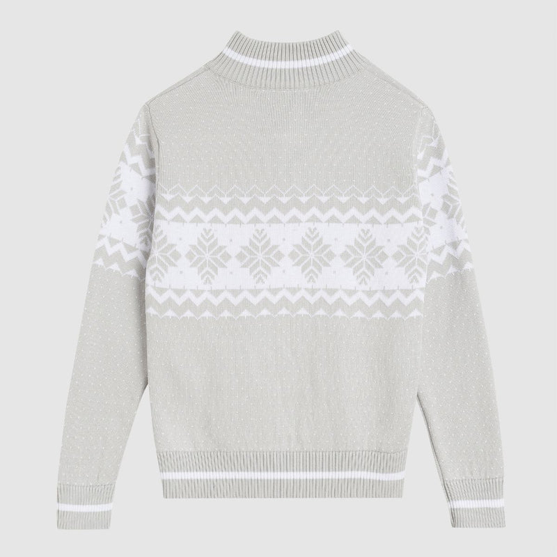 1/4 ZIP SNOWFLAKE SWEATER