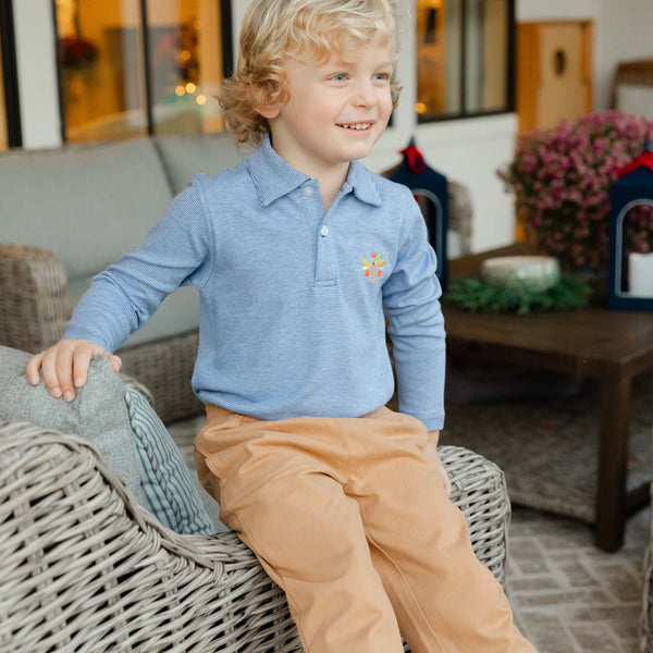 ROYAL STRIPE POLO WITH TURKEY
