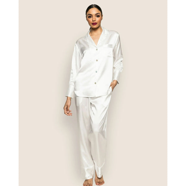 WHITE SILK PAJAMA