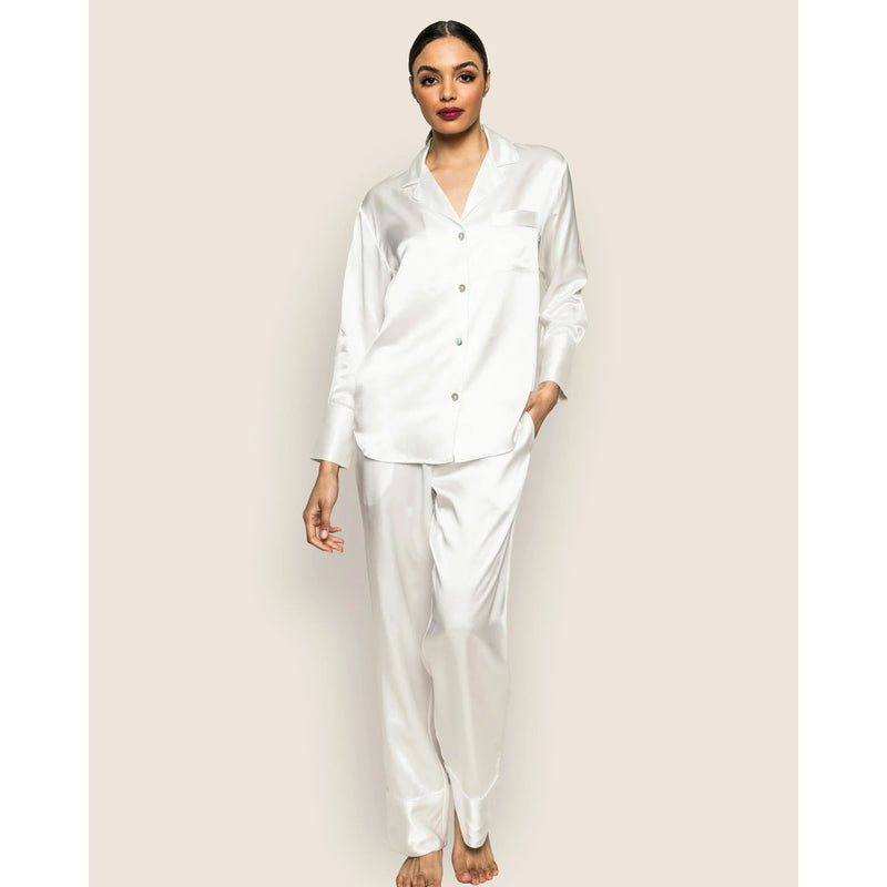 WHITE SILK PAJAMA