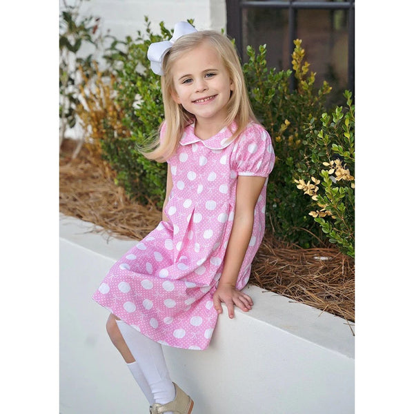 PENNY PLEAT DRESS PINK PUMPKINS