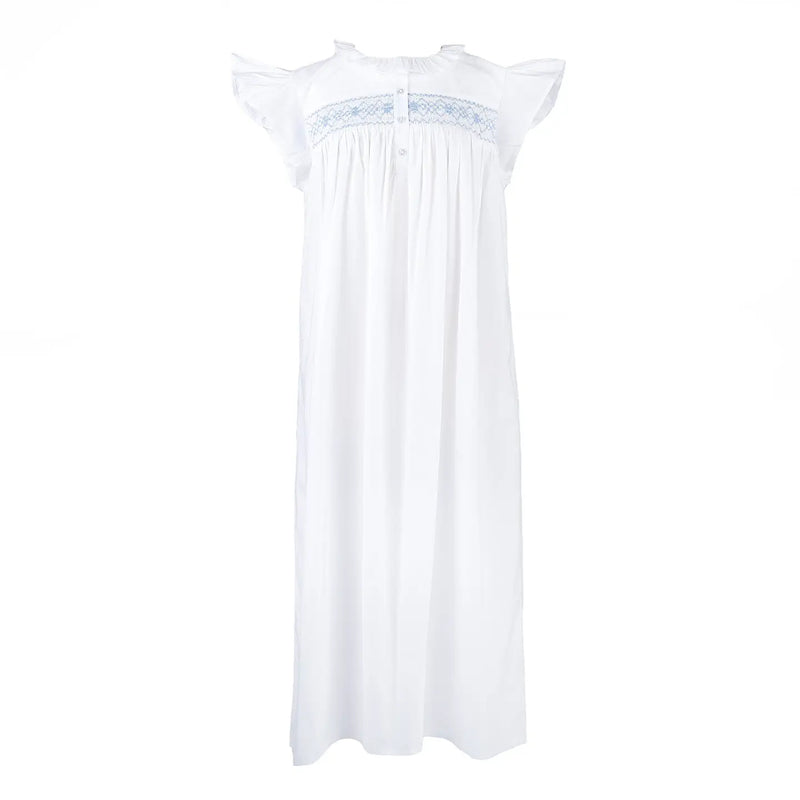 EMILY COTTON SMOCKED NIGHTGOWN