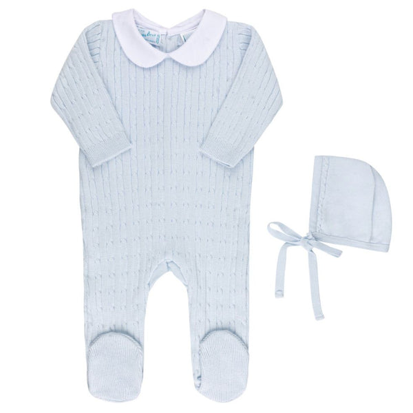PETER PAN CABLE ROMPER WITH HAT