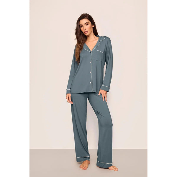 GISELE LONG PJ STONE BLUE/IVORY