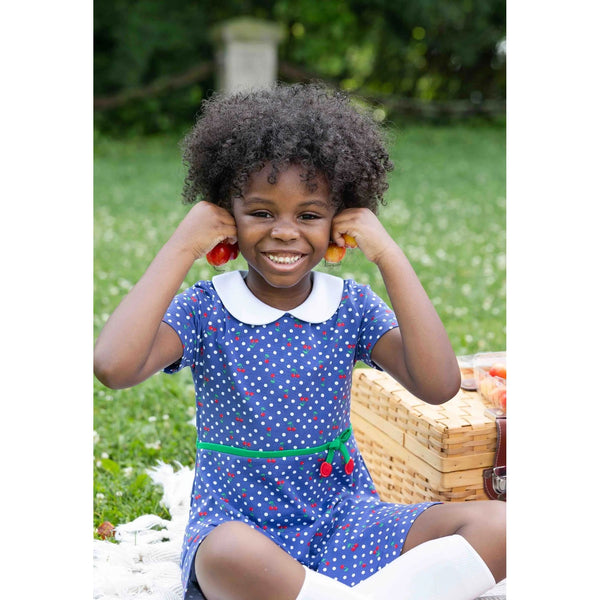 POLKA DOT CHERRY PRINTED DRESS