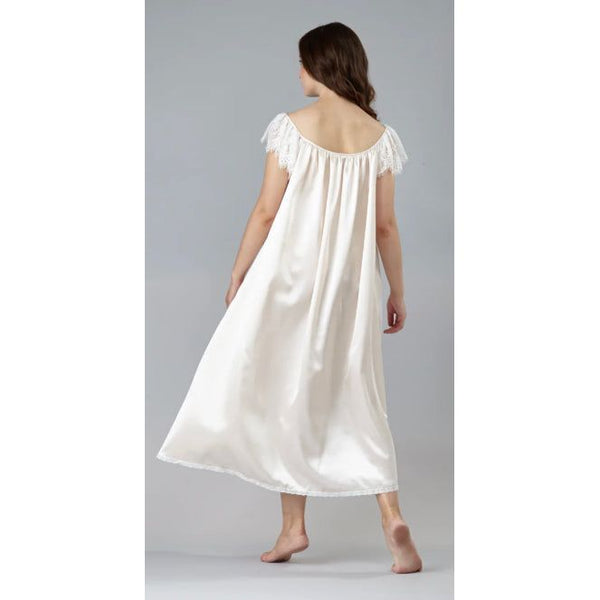 LONG GOWN WITH LACE SLEEVES