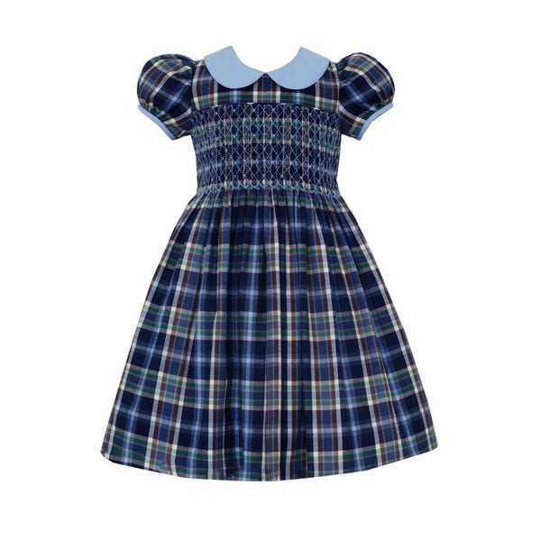 LUCIA PLAID SMOCKED DRESS