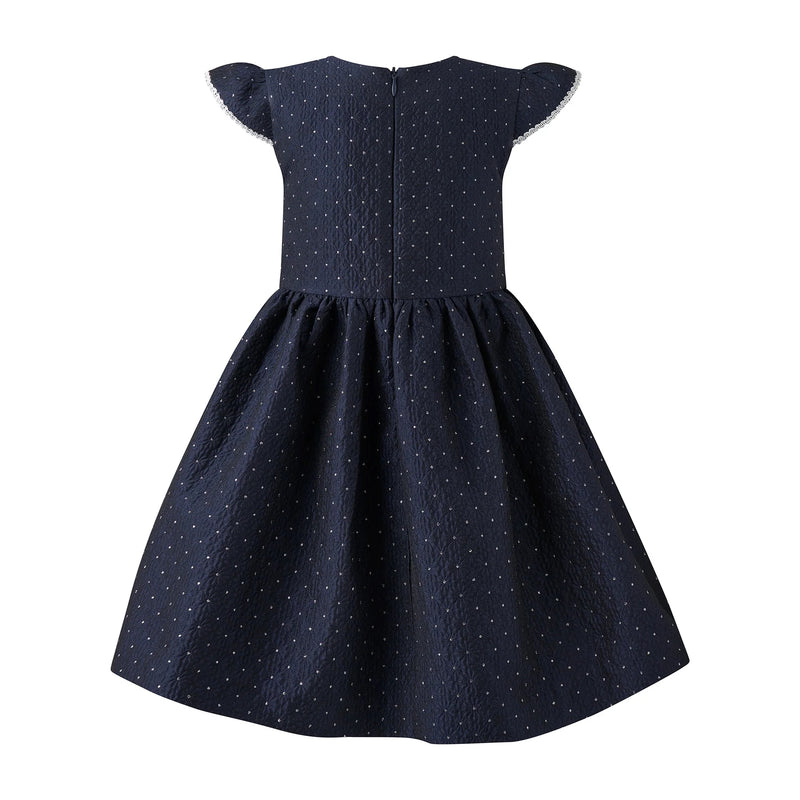 DOT DAMASK DRESS