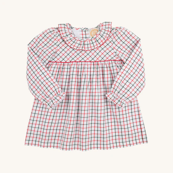 LONG SLEEVE RAMONA RUFFLE DRESS - OLD TOWN TATTERSALL