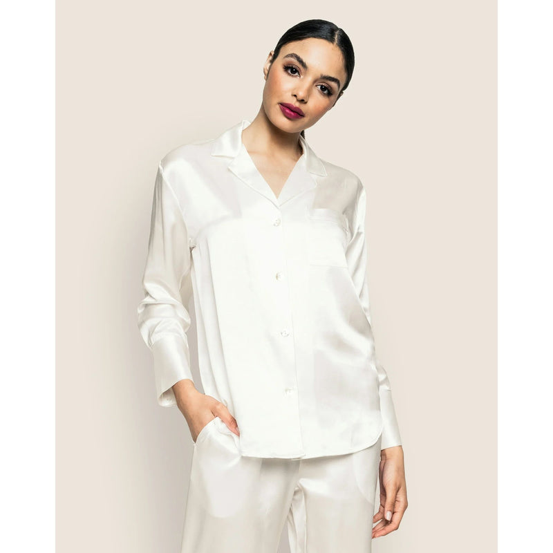 WHITE SILK PAJAMA