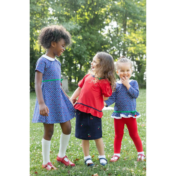 POLKA DOT CHERRY PRINTED DRESS