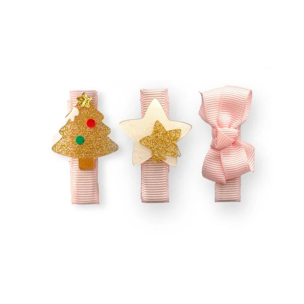 TREE STAR BOW BABY HAIR CLIPS