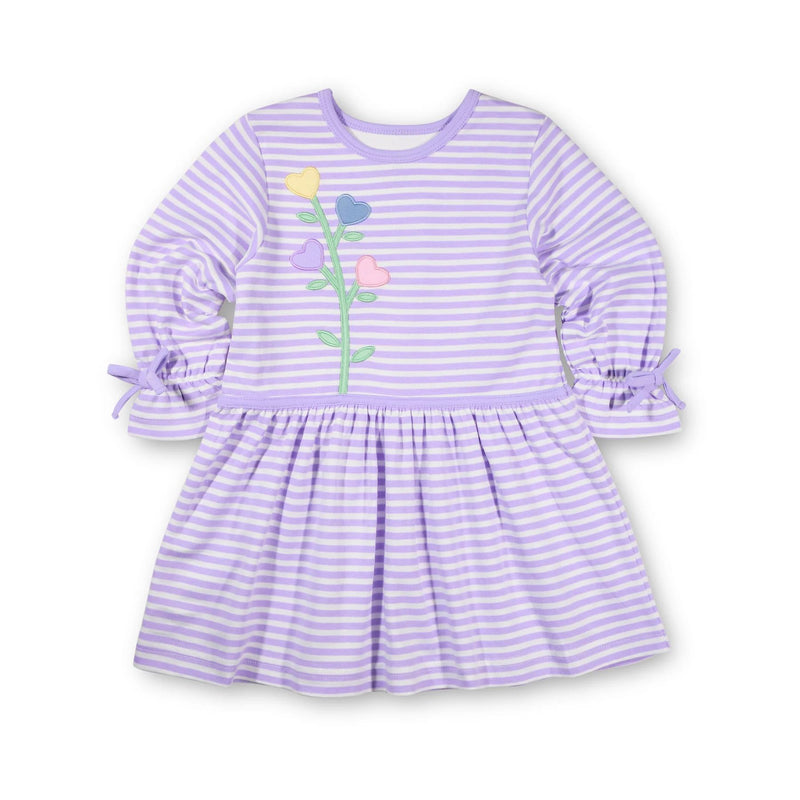 KNIT DRESS WITH HEART FLOWERS