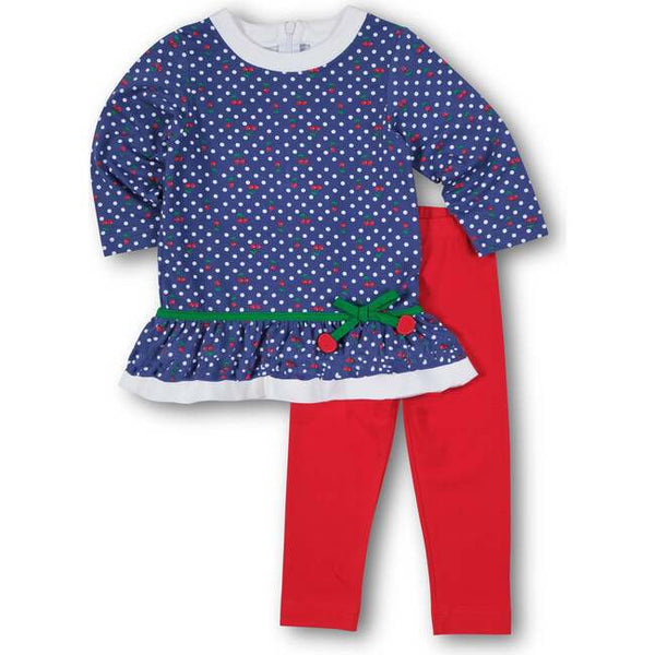 POLKA DOT CHERRY TUNIC SET