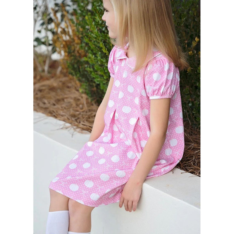 PENNY PLEAT DRESS PINK PUMPKINS